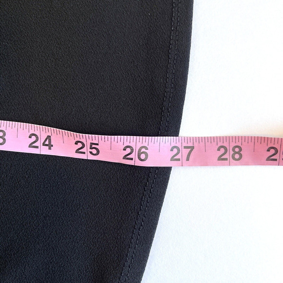 Adrianna Papell Blouse Top Womens Plus Size 1X Black Mesh Short Bell Sleeve - Picture 9 of 9